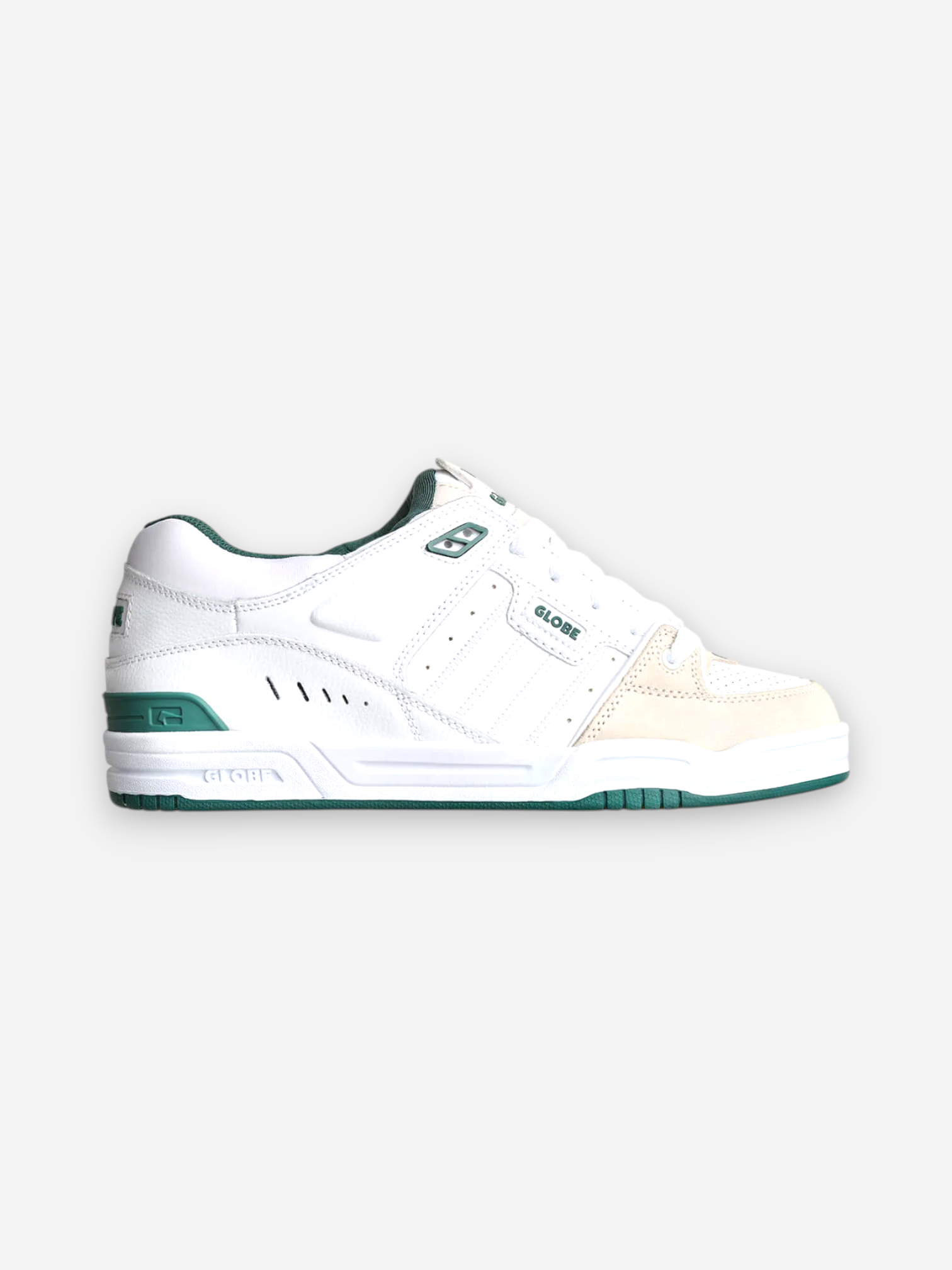 Globe Tilt 11026 White Green Nubuck Synthetic Nubuck