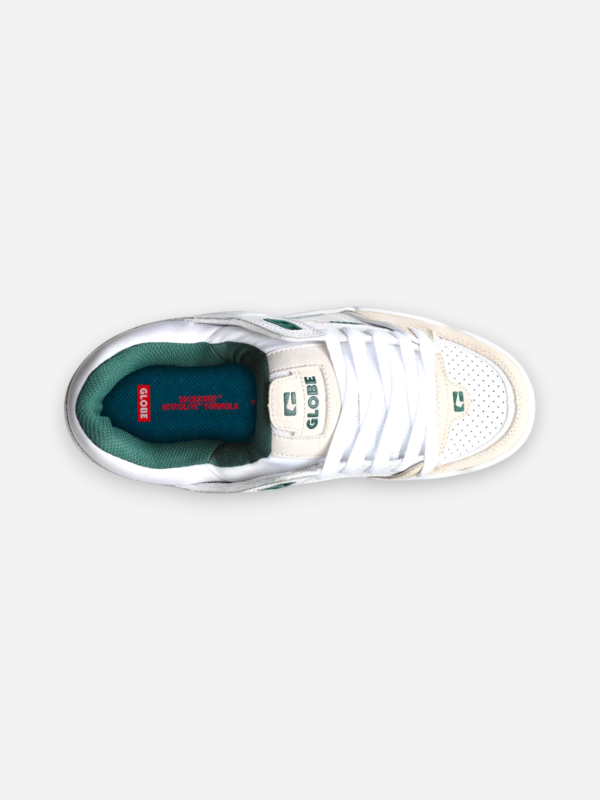 Globe Tilt 11026 White Green Nubuck Synthetic Nubuck