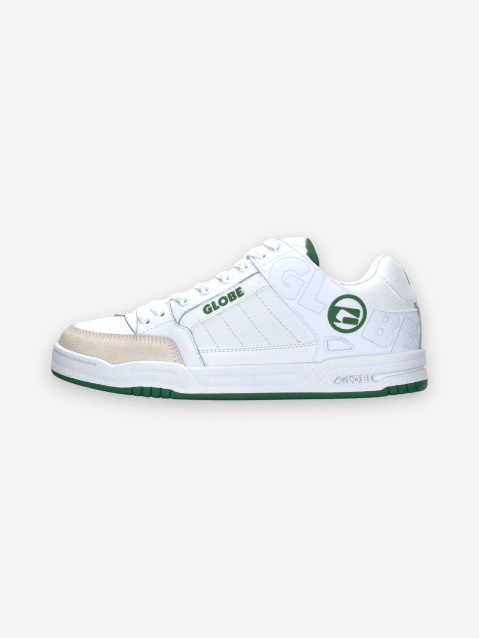 Globe Tilt 11026 White Green Nubuck Synthetic Nubuck