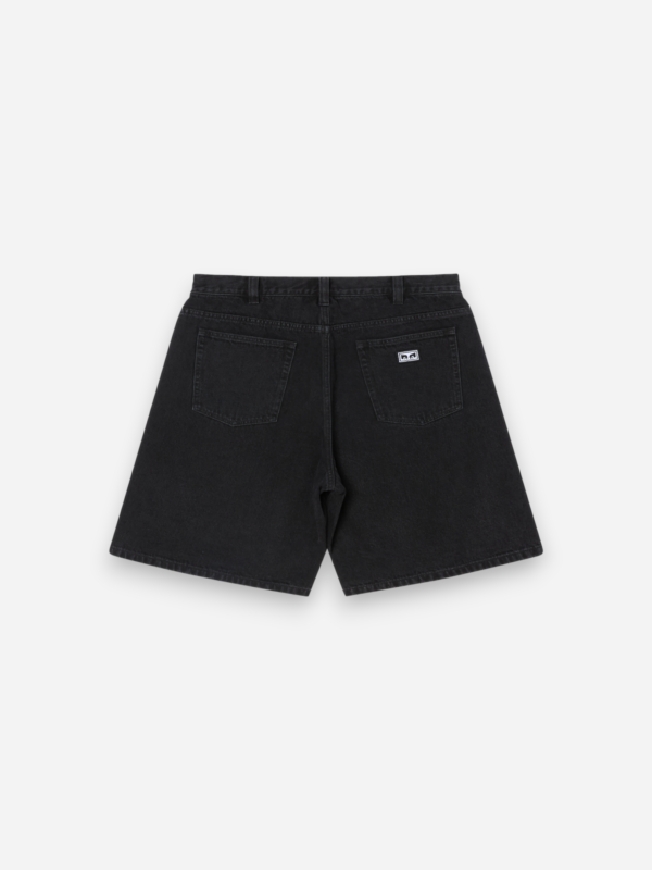 Obey Bigwig Baggy Denim Short Washed Black 172100107