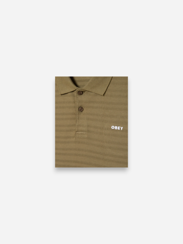 Obey Bold Polo Shirt Pigment Smokey Olive 131090095
