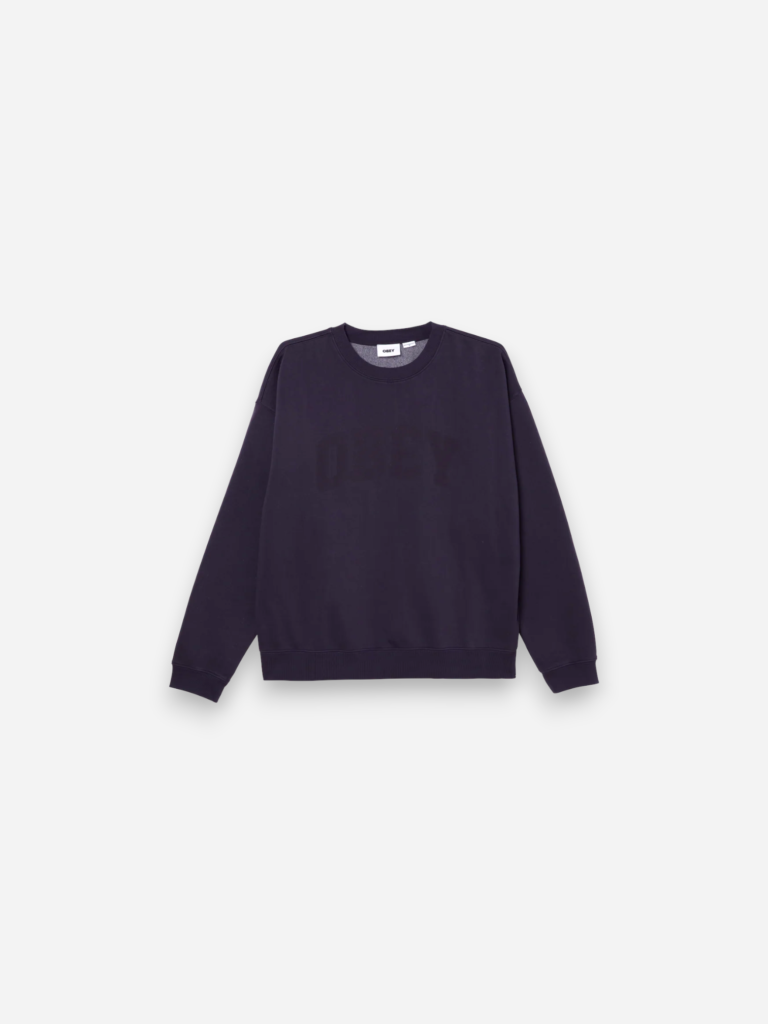 Obey Collegiate Pigment Crew Fleece Pigment Purple Velvet 112480174