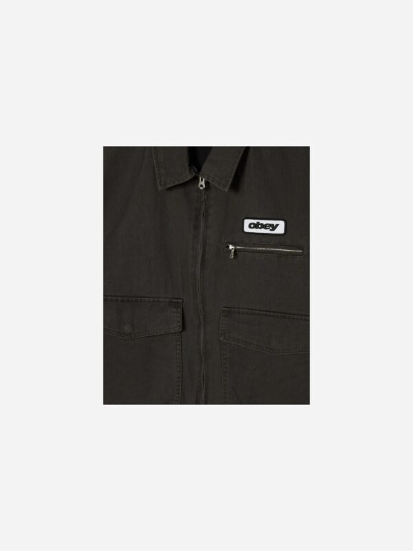 Obey Walter Work Jacket Black Faded Wash 121800620