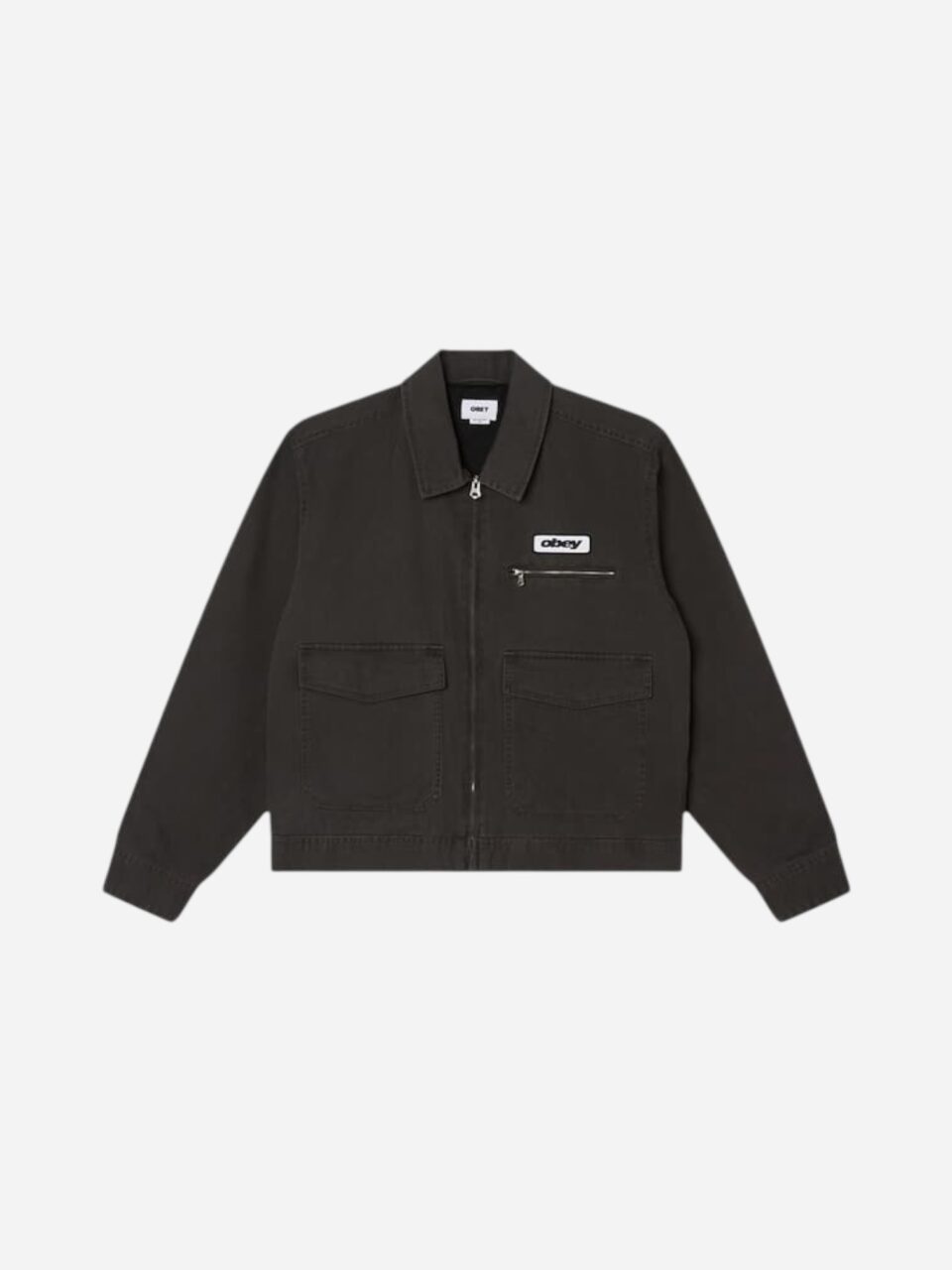Obey Walter Work Jacket Black Faded Wash 121800620