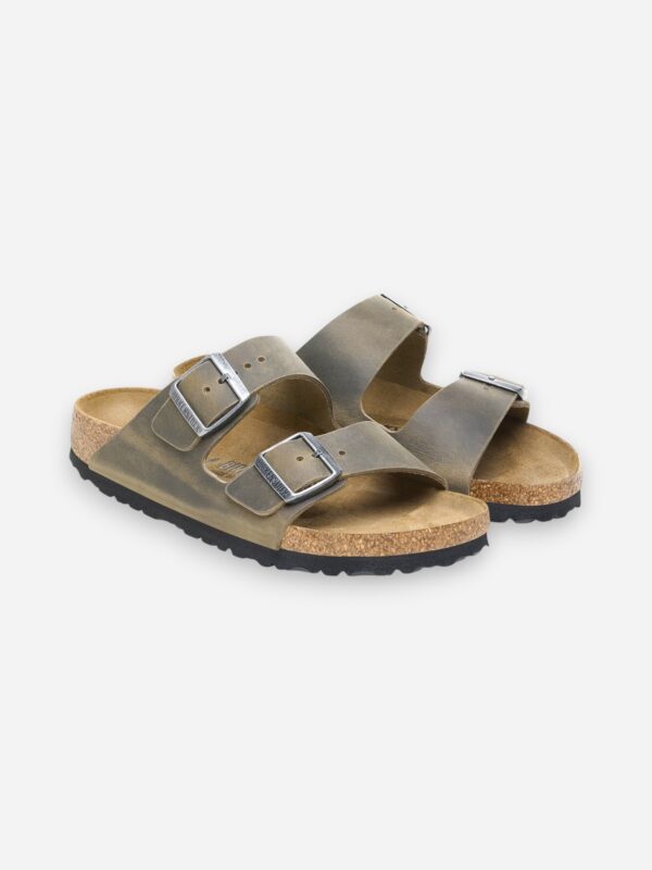 Birkenstock Arizona Faded Khaki Oiled Leather