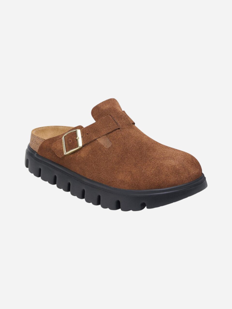 Birkenstock Boston Chunky Dark Tea Suede Leather
