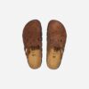 Birkenstock Boston Chunky Dark Tea Suede Leather
