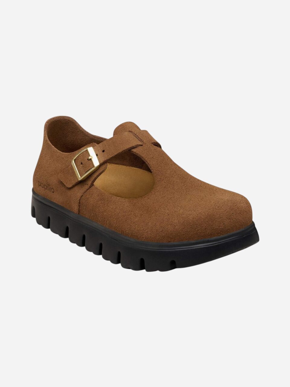Birkenstock Paris Chunky Dark Tea Suede Leather