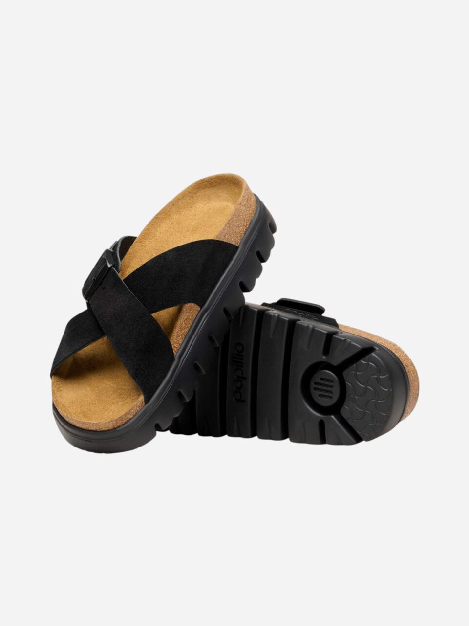 Birkenstock Siena Chunky Black Suede Leather