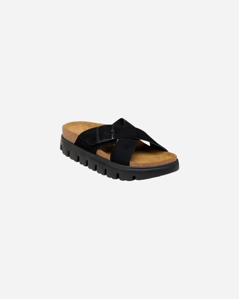 Birkenstock Siena Chunky Black Suede Leather
