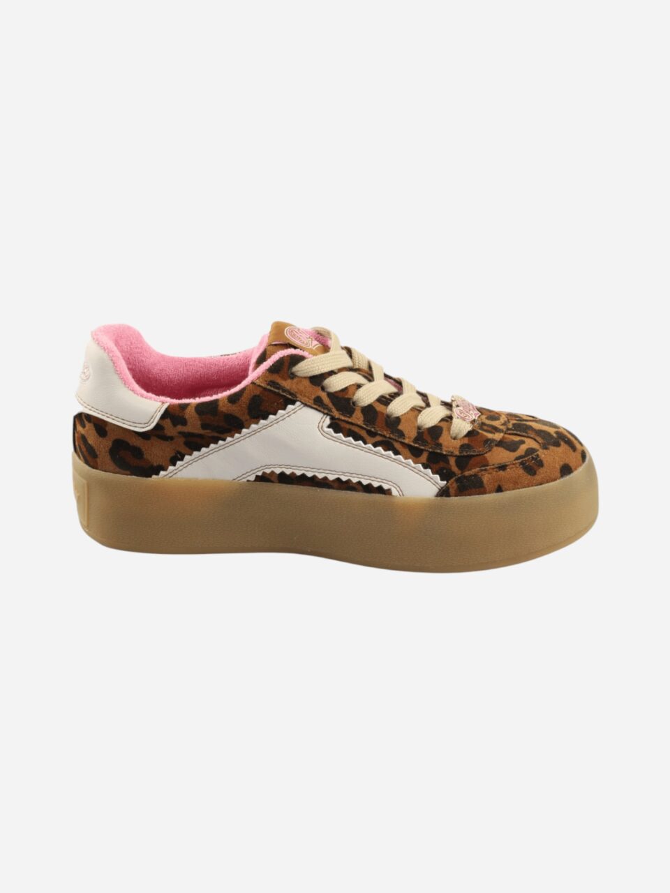 Buffalo Cajo Vegan Suede Nappa Leo Pink White XE08