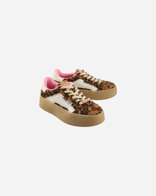 Buffalo Cajo Vegan Suede Nappa Leo Pink White XE08