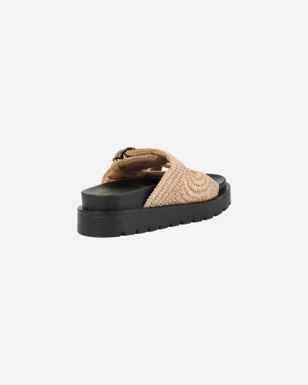 Buffalo Raya Ari Bo Vegan Raffia Cream Black XE08
