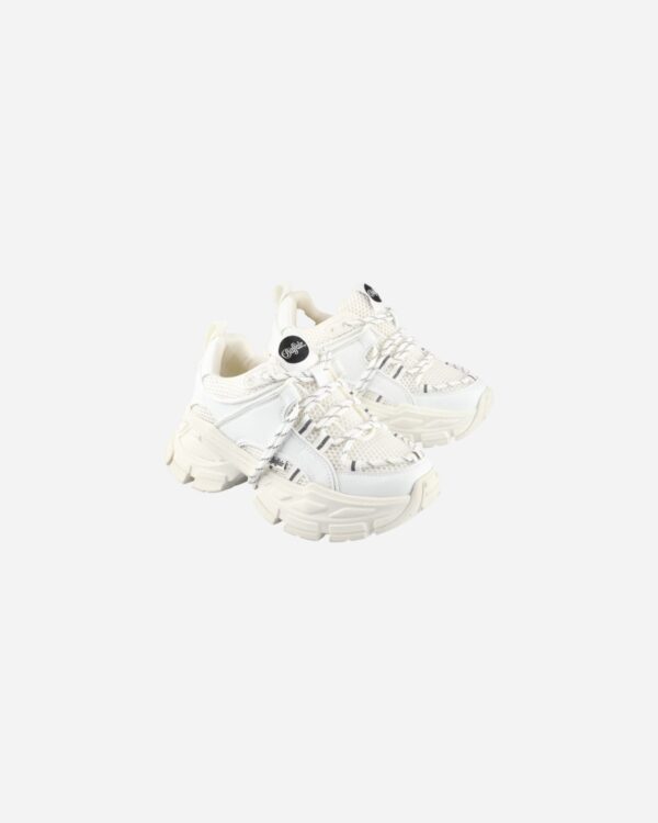 Buffalo Saturn Lace Vegan Nappa Mesh White XE08