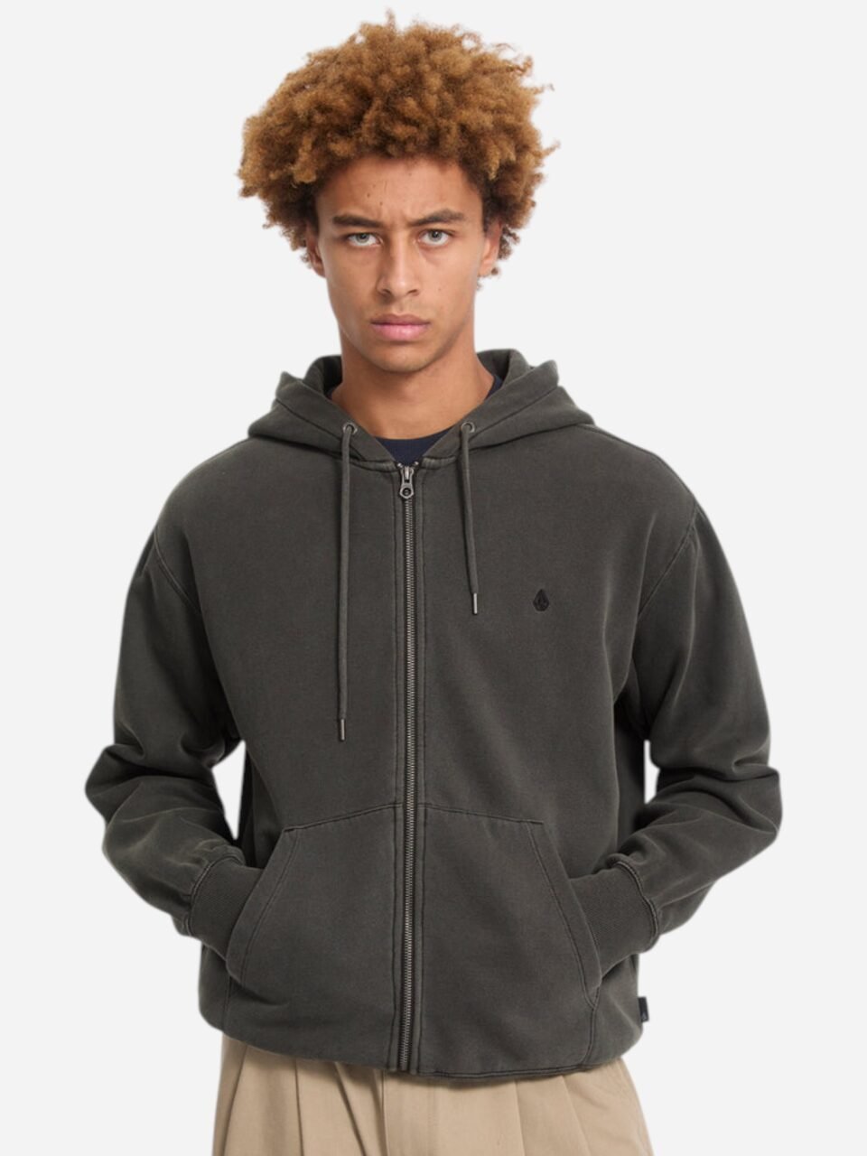 Volcom Single Stone PW Zip Rinsed Black